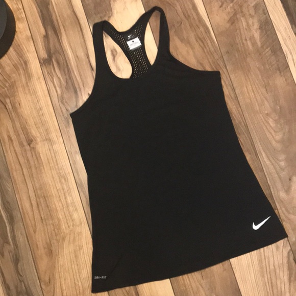 Nike Tops - NIKE black mesh Razorback tank top
